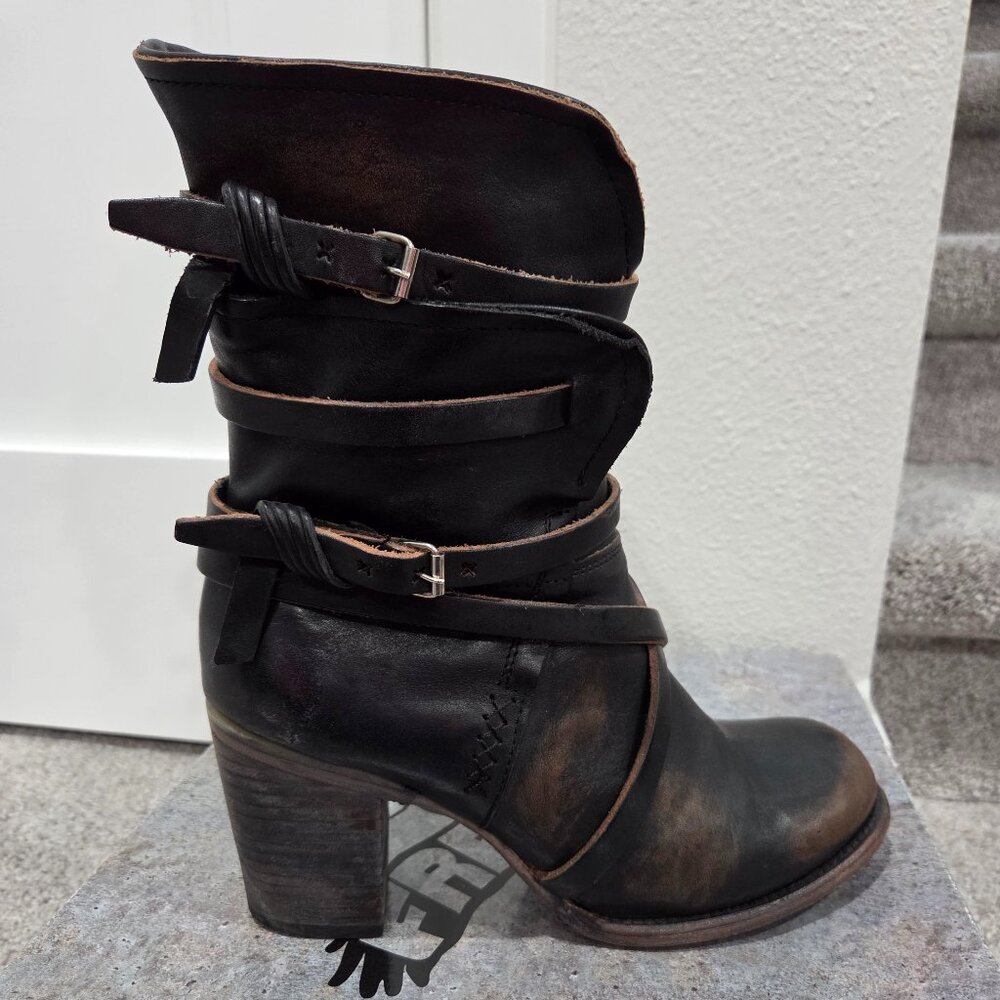 *EUC* Freebird by Steven OG Baker Boots in Black